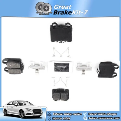 Rear Brake Pads w/ Hardware Kit for 1998 1999 2000 Lexus GS400 4.0L - Image 1 of 3
