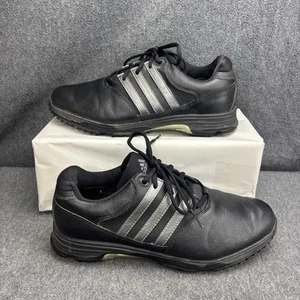Adidas Herren AdiComfort 2 schwarz Leder weich Spike Golfschuhe Größe 10 FitFOAM - Bild 1 von 14