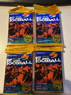 (4) FACTORY SEALED SUPER PACKS !! 1994 SCORE FOOTBALL NFL 30 cards per pack - Image 1 of 3