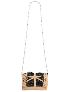 RED VALENTINO Used Good Lace Trim Crossbody Bag - Chic Red Accessory - Picture 1 of 4