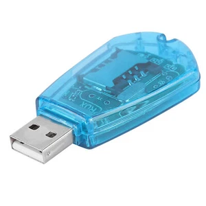 Telefon komórkowy czytnik kart SIM USB czytnik kopii zapasowych z płytą CD do QQ / ICQ / MS XAT UK - Zdjęcie 1 z 7