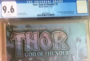 Thor God of Thunder 2 CGC 9.6 1. Druck Erste Mütze Metzger Necrosword Erscheinung - Bild 1 von 3