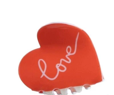 NUEVO Rojo "Amor" Corazón Garra de Pelo Clip de Pelo Accesorios para el Cabello Corazones Amor Lindo Regalo  Foto 1 de 4