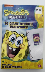 Valentinstag Sponge Bob Valentinstag Aufkleber 16 Stück für Kinder 3+ - Bild 1 von 4