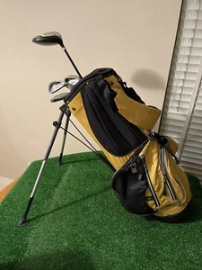 US Kids Bag Lynx Golf Set Driver 5iron 8iron And putter With Lightweight Bag - Picture 1 of 9