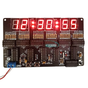 Digitale 24-Stunden-Uhr Zum Selbermachen Schaltung Elektronik Kit 6-Bit Uhr Unterricht Praxis, - Bild 1 von 19