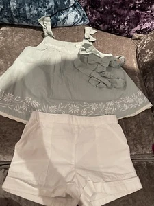 Kid Girls 2pc outfit top & shorts set t-shirt summer holiday 4-5 Years - Picture 1 of 6