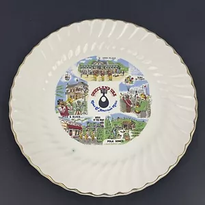 VTG Opryland USA Souvenir Plate Gold Trimmed Defunct Amusement Park Tennessee - Picture 1 of 11