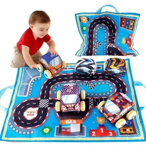 Car Toys for 1 Year Old Boy, Girl, Soft Car Toy, Pull Back Vehicle Set, Soft - Picture 1 of 6
