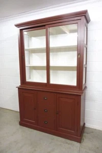Buffetschrank Burgunderrot Wandschrank Küchenschrank Küchenbuffet Vitrineschrank - Bild 1 von 14
