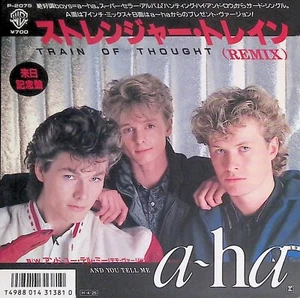 a-ha Train of Thought (Remix) / And You Tell Me 1986 JAPAN 7" P-2075 + Insert - Picture 1 of 9
