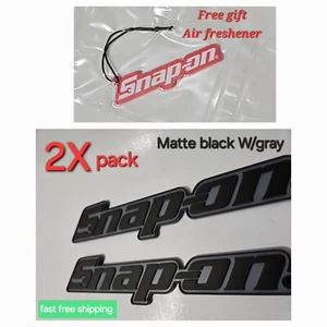 2PACK SNAP ON TOOL BOX LOGO EMBLEM MATTE BLACK Plastic Badge Decal 8" NEW + GIFT - Picture 1 of 8