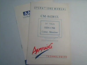 User's Guide Manual - Aamazing Tech CM-8428SX VGA Color Monitor 14" - Picture 1 of 3