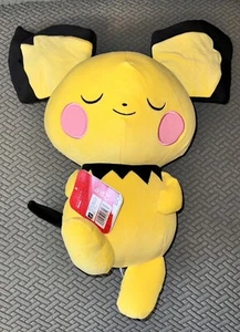 NWT Pokémon Soft BIG Squishy Sleeping Pichu Cushion 18 inch Plush Jazwares - Picture 1 of 2