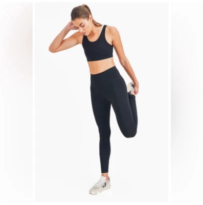 Mono B Women's Solid Black Feel Good Leggings - Size XS - Image 1 of 4