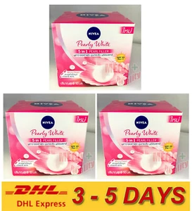 3x50g Nivea Pearly Bright 5In1 Micro Pearl Filler Day Face Serum Cream SPF33 PA - Picture 1 of 4