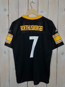 Reebok NFL Jersey #7 Roethlisberger Pittsburgh Steelers Shirt Vintage Rare