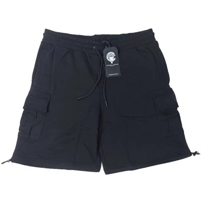 Crooks & Castles 男式 3XL 工装短裤黑色羊毛街头服饰 Medusa 罕见全新带标签 — 第 1/4 张图片