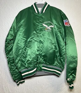 Vintage 80s Philadelphia Eagles Starter Satin Bomber Jacket | Men’s Large (READ) - Picture 1 of 24