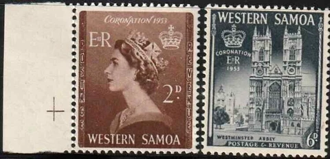 Samoa Stamps 1953 SC# 215, 216 Coronation Issue ', Type of New Zealand 1953 Cover