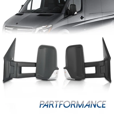 Fit For 2007-2018 Sprinter W906 Long Arm Pair Heated Mirrors w/Signal LH RH Foto 1 de 4