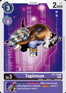 Tapirmon - Common - EX1-055 C Digimon TCG Card - Purple - Picture 1 of 1