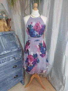 Gorgeous Coast Dress Size 14 Purple Floral Classic Elagant Wedding Ascot Cruise - Picture 1 of 6