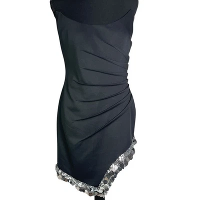 Black Embellished Sequin Mini Dress SHO by Tadashi Shoji XL Cocktail Party - Image 1 of 4