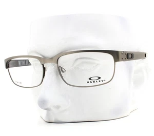 Oakley Metal Plate Eyeglasses OX5038-0357 Titanium Brushed Chrome 57mm w/case - Picture 1 of 7