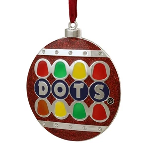 Northlight 3.5" Plateado Lunares Caramelo Logo Adorno de Navidad con Cristales - Imagen 1 de 4