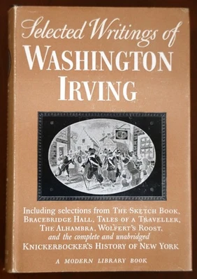 Selected Writings of WASHINGTON IRVING 1945 Modern Library #240 HC/DJ Vintage Foto 1 de 4