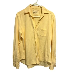 Frank & Eileen Yellow Barry Button Down Shirt top Cotton Italy long sleeve small - Picture 1 of 5