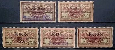 D113) Germany post WWI revenue stamps used - Image 1 of 2