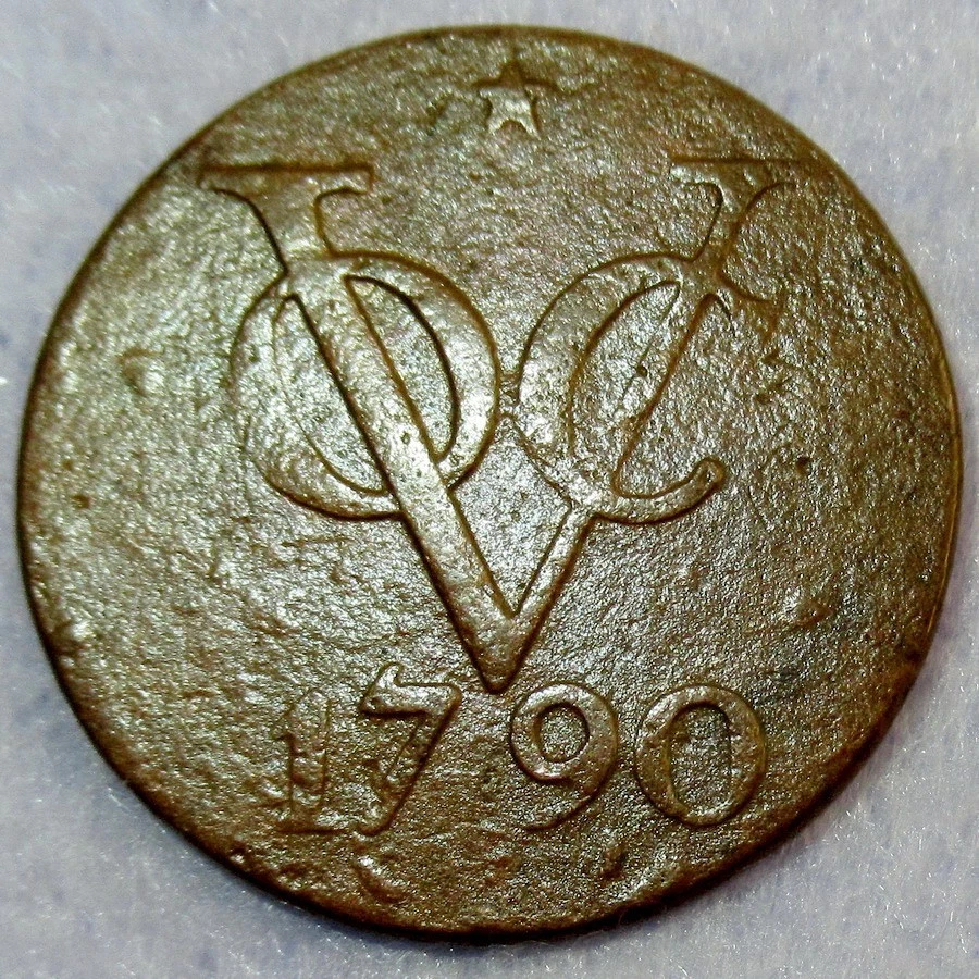 Large 2 Penny Certificate of Authenticity 1790 New York Penny VOC Dutch Colonial - Image 1 of 4