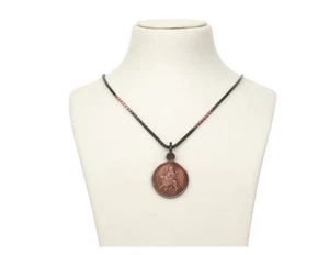 Durga Yantra Copper Locket/ Durga Locket In Copper Chain Large - Picture 1 of 2