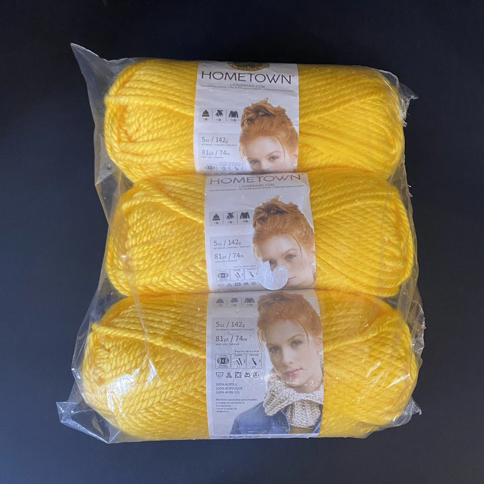Lion BRAND Hometown USA Yarn 158 Pittsburgh Yellow