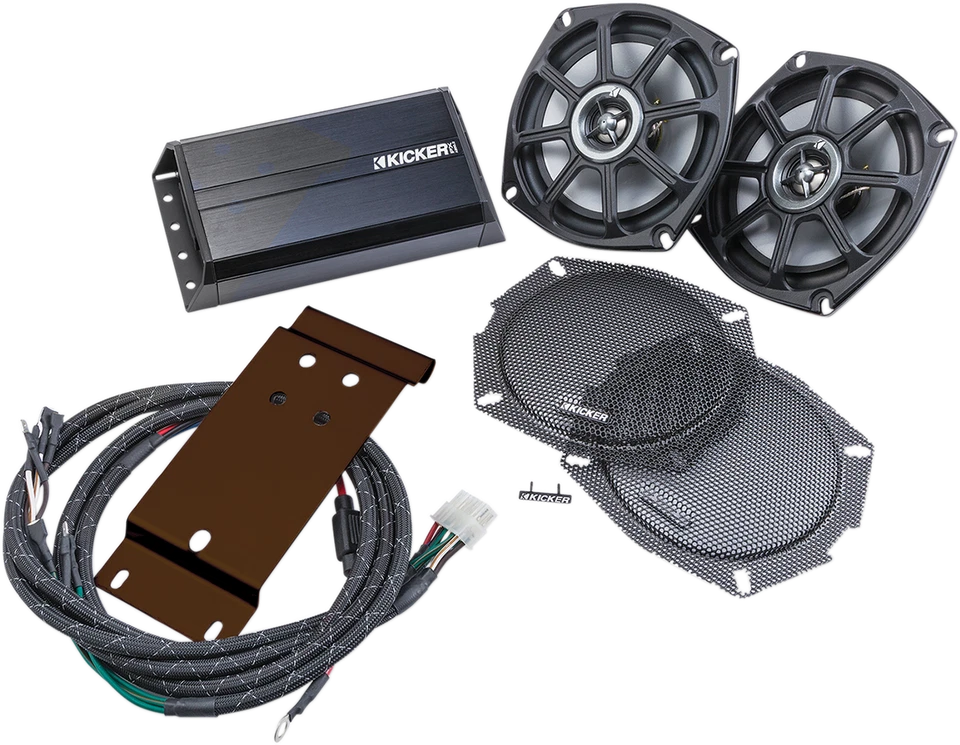 KICKER Speaker Kit - 5-1/4" - 2-Channel Amp - '98-'13 FLTR 46HDT96 Foto 1 de 1