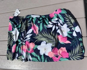 Lane Bryant Brand New Swim Skort Skirt Bathing Shorts Navy Flowered Size 16 NWT - Picture 1 of 5