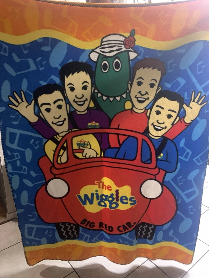 Manta Wiggles Vintage Grande Roja Coche 48x60 Tiro Manta Foto 1 de 1
