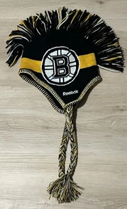 BOSTON BRUINS REEBOK MOHAWK INVIERNO ESQUÍ TEJIDO SOMBRERO NUEVO SIN ETIQUETAS COLECCIÓN CARA A CARA NUEVO - Imagen 1 de 2