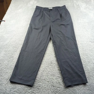 I Love Ugly Pant Men M 32x25 Gray Pleated Chino Stretch Waist Casual Performance - Image 1 of 4