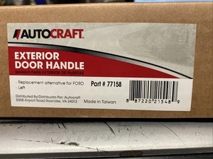 AutoCraft, manija de puerta exterior negra lateral izquierda para Ford, parte #77158 - Imagen 1 de 3