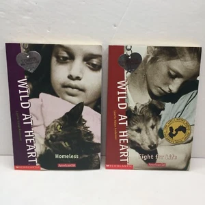 Set 2 Chapter Book American Girl Scholastic Wild At Heart Homeless Pet Volunteer - Bild 1 von 12