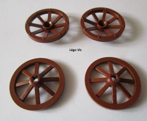 Lego 4489b x4 Wheel Spoked Reddish Brown 4x4 Roue Castle Château 8813 4766 A45 - Picture 1 of 1