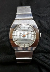  Cornavin 17 Jewel Shock Proof Stainless Steel  Men's Watch For Parts Or Repair - Picture 1 of 10