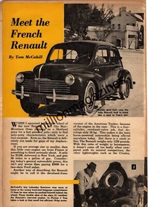 Renault Original 4 Seiten Straßenprüfung 1949 - selten - Bild 1 von 1