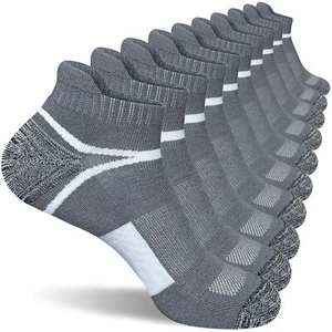 Men's Athletic Cushioned Ankle Socks Comfort Wicking Anti-Blister Running Soc... - Picture 1 of 6