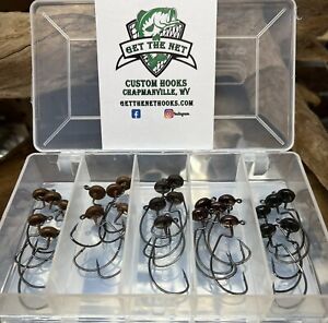 1/8 Ounce Ned Rig Jig Heads kit 1/0 hook EWG 25 total With Box In Natural Colors