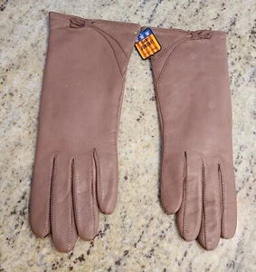 ¡Nuevo! Guantes vintage Gant Jonquet para mujer talla XS-S 6 beige cuero forrados en lana 9" - Imagen 1 de 17