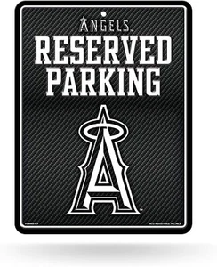 Los Angeles Angels Metal Parking Novelty Wall Sign 8.5 x 11 Inch Carbon Fiber... - Picture 1 of 1